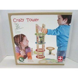 Hape Bamboo Crazy Tower wooden stacking game